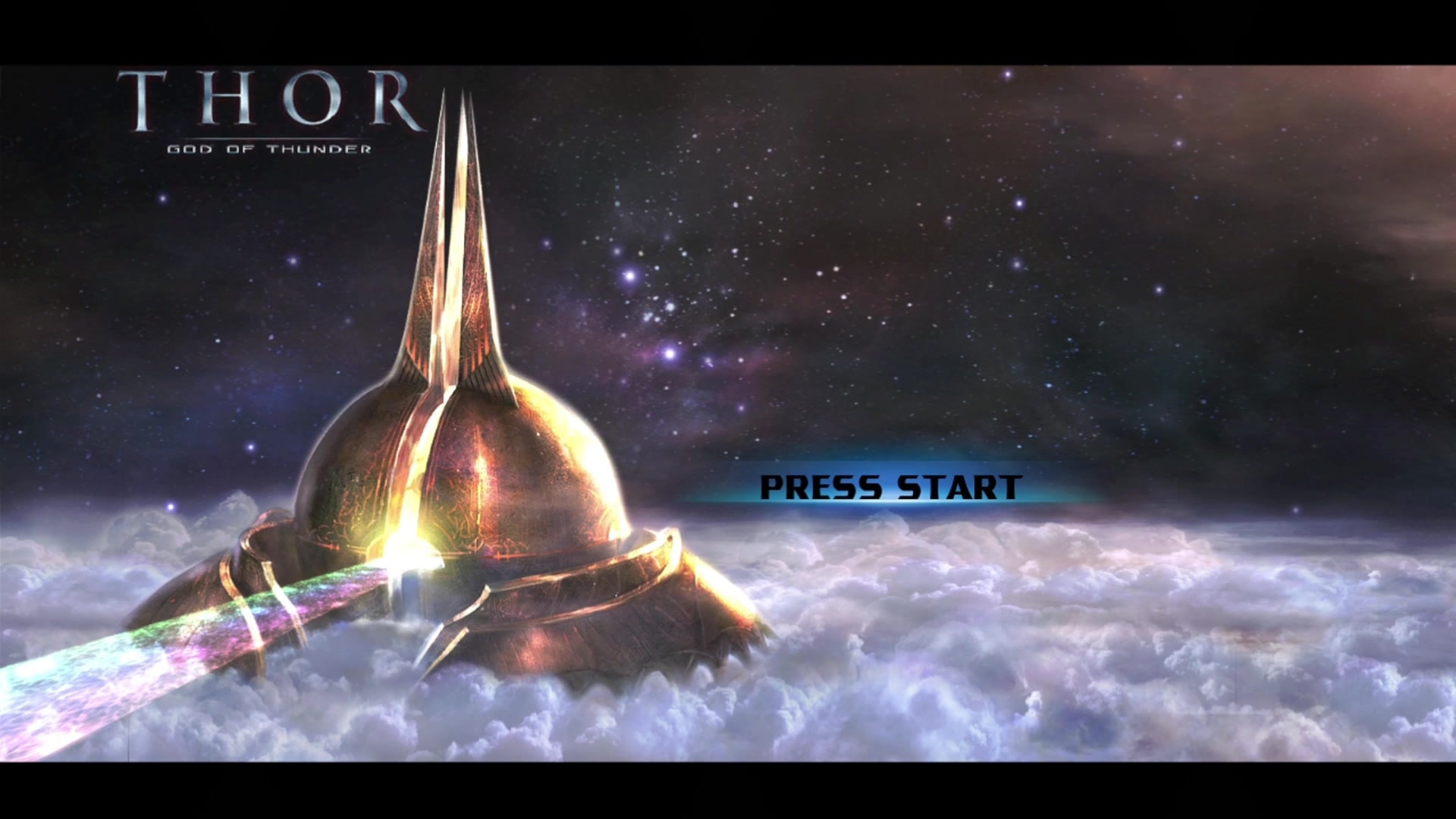 Thor: God of Thunder title screen for Xbox 360